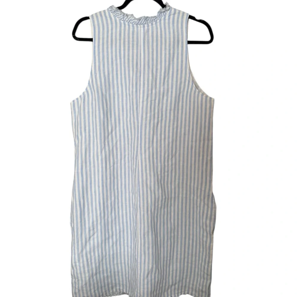 Tommy Bahama Light Blue and White Frayed Edge Top - Picture 2 of 10